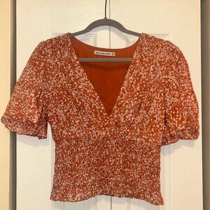 A&F Smocked Flare Blouse